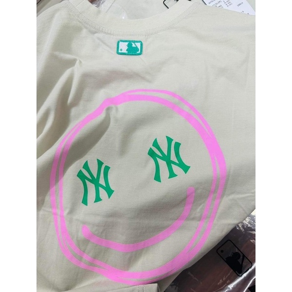 [Chính Hãng] Áo M L B Smile Back logo Over fit Short Sleeve T-shirt chuẩn xịn full box new tag dòng unisex
