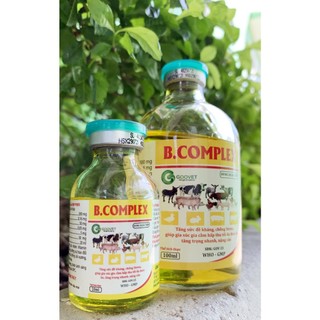 Bcomplex Goovet - Kích thích tăng trọng, tiêu hóa, trợ sức. Tăng Sức Đề Kháng, bệnh thiếu vitamin nhóm B cho vật nuôi