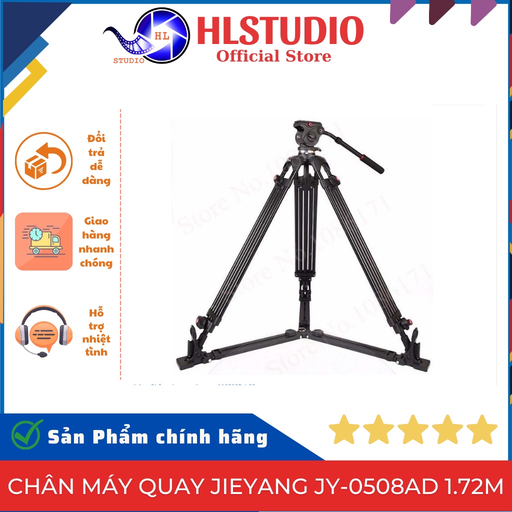 Chân Máy Quay Jieyang JY-0508AD 1.72m, JY-0508A 1.61m, JY-0508B 1.85m, JY0509A 1.63m, JY-0606C Carbon Fiber HL Studio