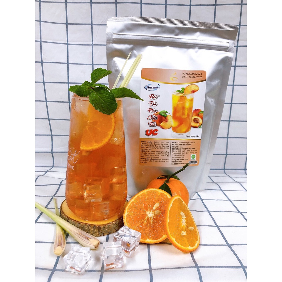 BỘT TRÀ ĐÀO UC HOÀ TAN TÚI 1KG