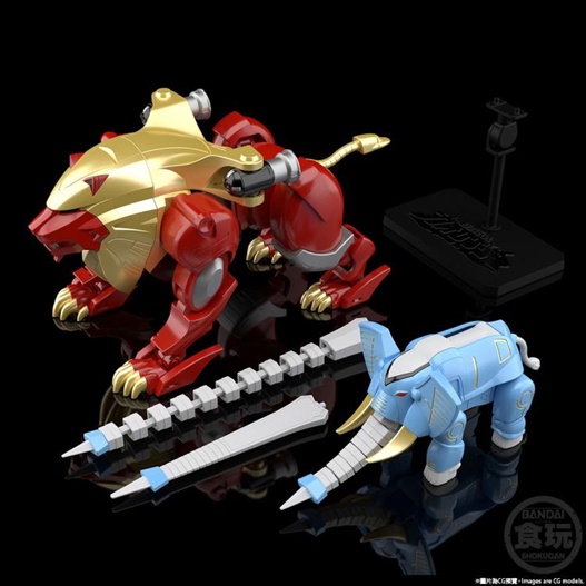 Mô Hình Lắp Ráp Super Mini Pla Hyakujuu Gattai Big Lion + Voi
