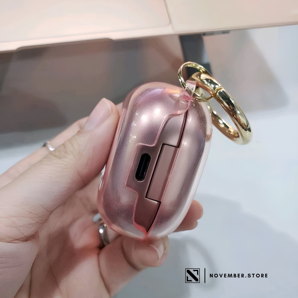 Ốp case dẻo nhiều màu cho Samsung Buds2 Pro / Buds 2 / Buds FE / Buds Pro / Buds Live - Tặng kèm móc treo mạ vàng