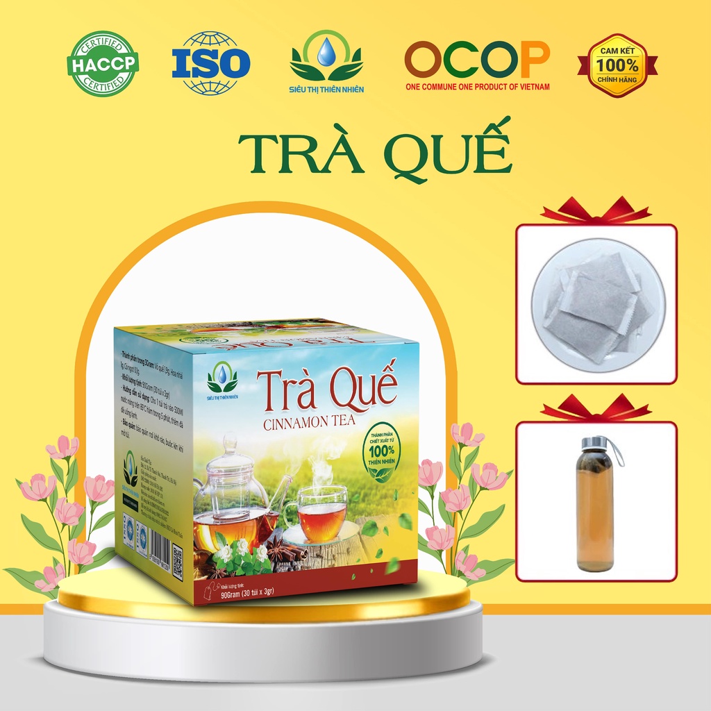 Trà Vỏ Quế hộp 30 Túi Lọc x 3Gram Siêu Thị Thiên Nhiên