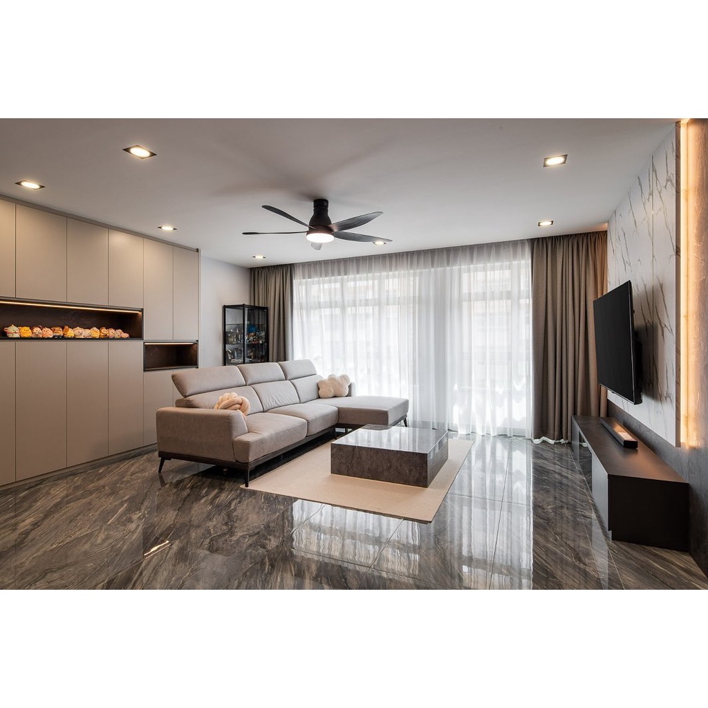 Quạt trần đèn LED KDK U60FW sang trọng động cơ DC tiết kiệm điện, gió tự nhiên 1/f Yugari, 3 cường độ ánh sáng