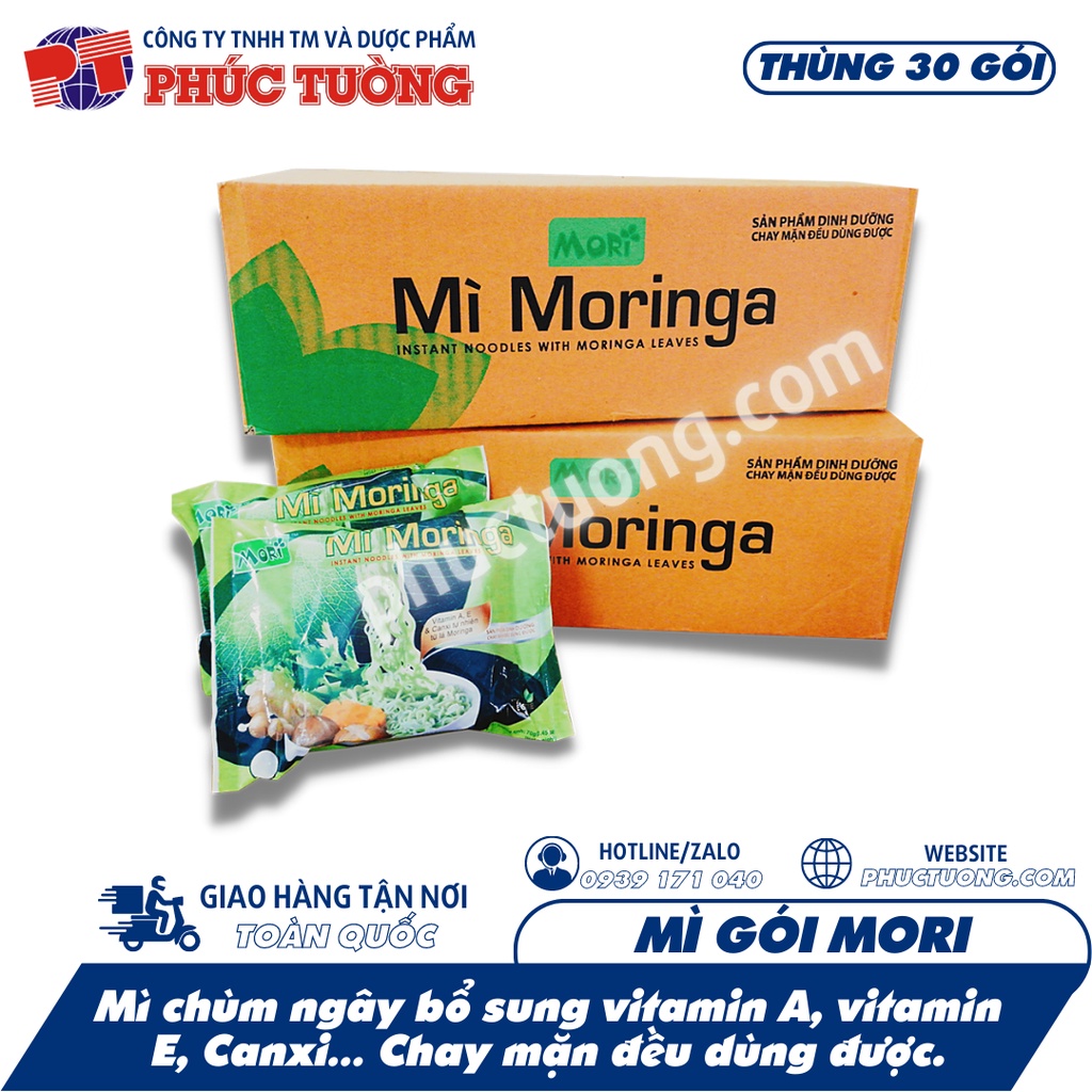 Mì chùm ngây Moringa thùng 30 gói