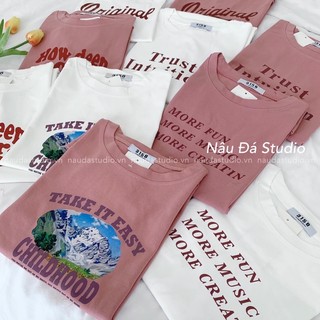 BST ÁO THUN MÀU HỒNG (ảnh thật) - NÂU ĐÁ STUDIO.