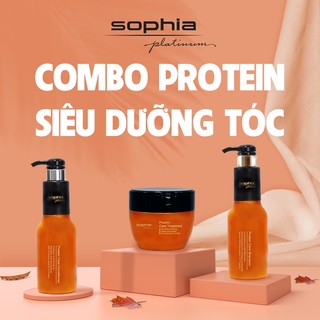 DẦU GỘI XẢ HẤP SOPHIA PLATINUM PROTEIN SIÊU DƯỠNG 500ML