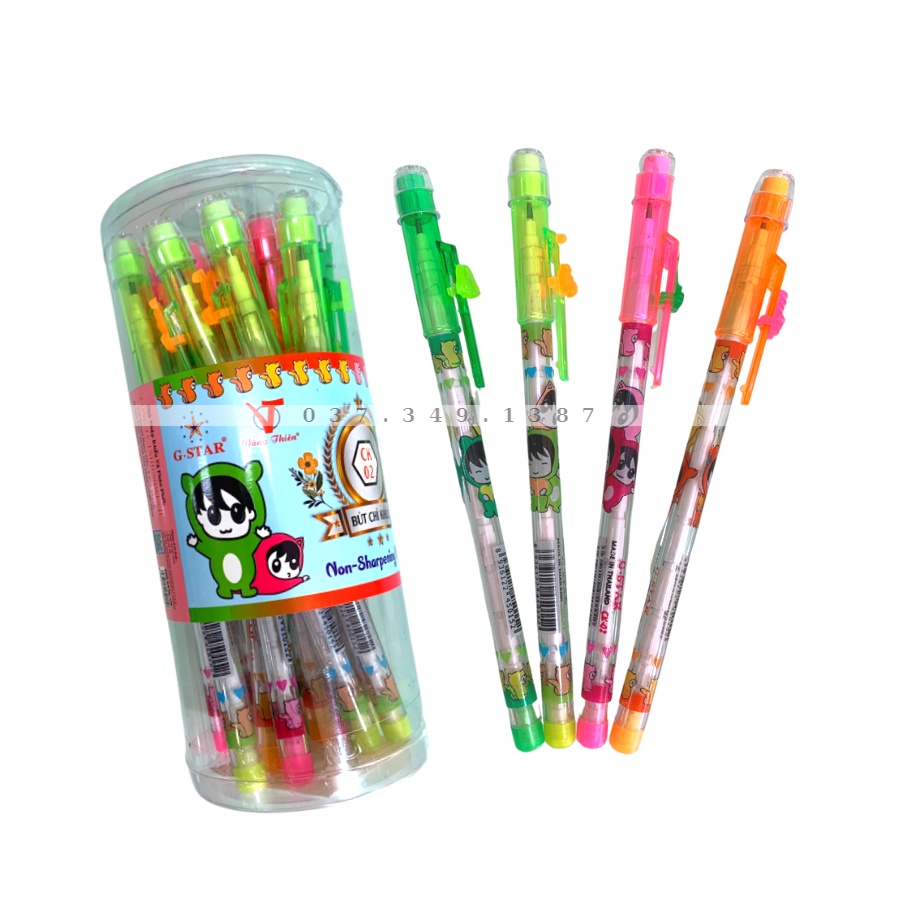Lon 20 Cây Bút Chì Khúc Thái Lan G-Star CK02 - VPP Happy Kids