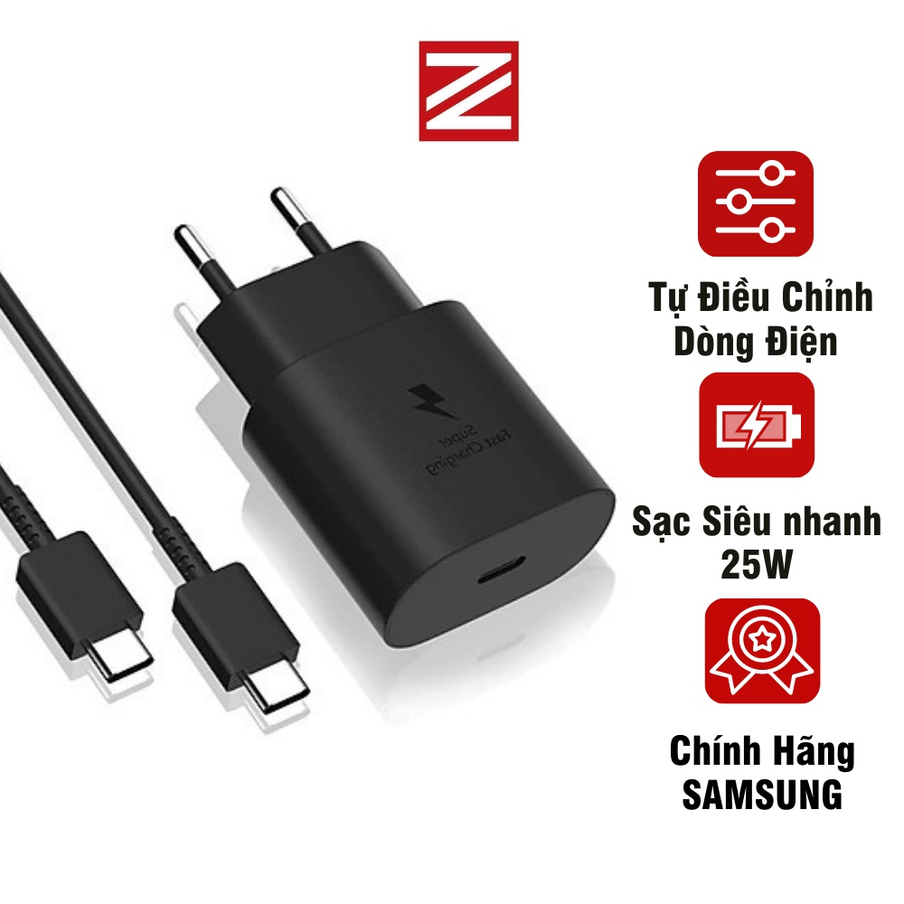 Củ sạc nhanh samsung note10 25w zin chính hãng samsung N1
