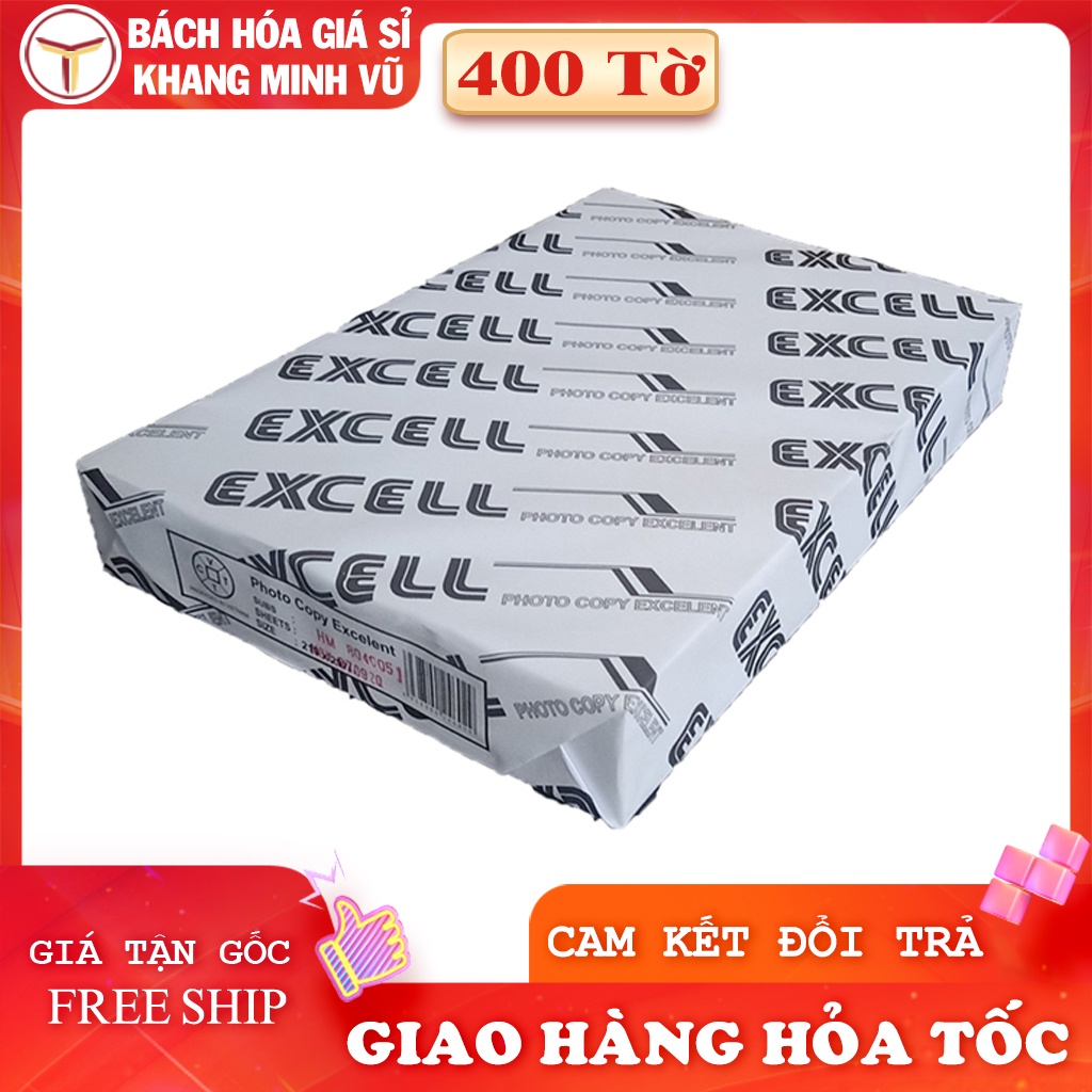 Giấy In A4 Excel 80gsm Nhập Khẩu Thái Lan Xấp 400 Tờ