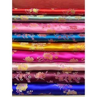 Vải gấm hoa đào khổ 1.1m