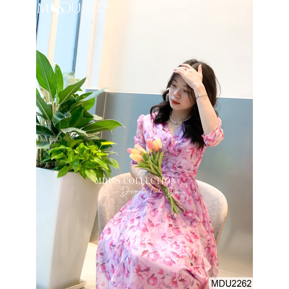 MDU2262 Váy Chất tơ Hàn cao cấp mềm mịn,được thiết kế vừa phải nên rất thoáng cho da