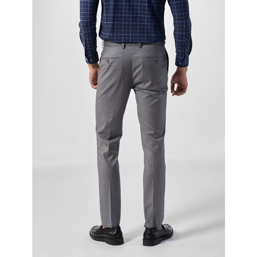 Quần âu owen màu ghi dobby chìm slim fit tăng đơ 2 cạp QST231268