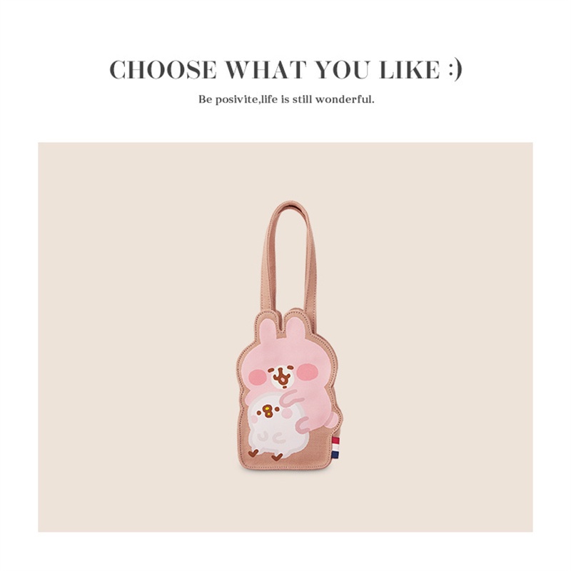 Túi xách canvas 3 chiều thỏ Kanna hoạt hình dễ thương cho cô gái yêu màu hồng mới của Nhật Bản