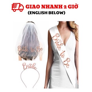 Cài tóc, dây đeo chéo, lúp cô dâu Bride To Be chia tay độc thân ctdt48