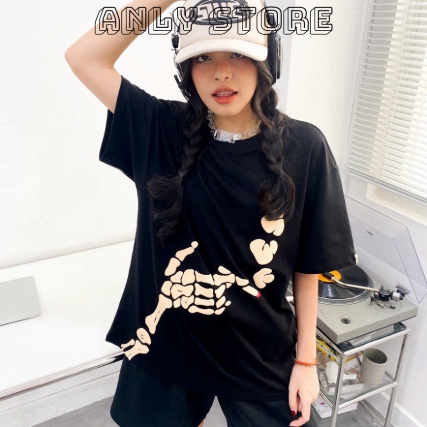 Áo thun SMOKED form rộng tay lỡ nguyên liệu cotton, áo phông Unisex nam nữ form rộng.