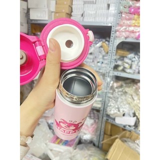 ( sẵn) Bình Giữ Nhiệt Gấu Dâu - 450ml lắp gấp