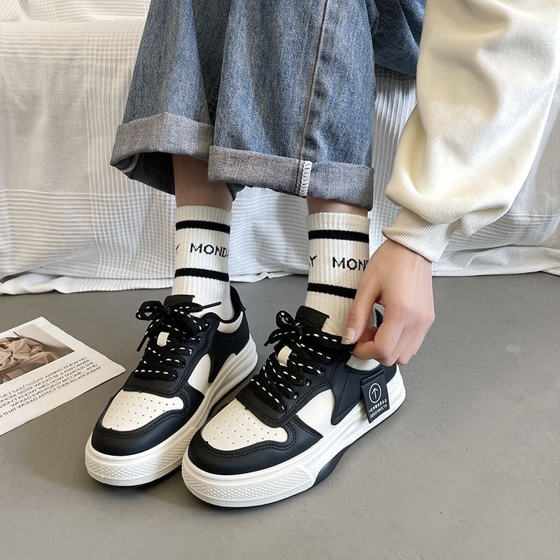 Giày thể thao nữ AZARA - giày ullzzang màu nâu - đen, phù hợp với học sinh - sinh viên-  M7128