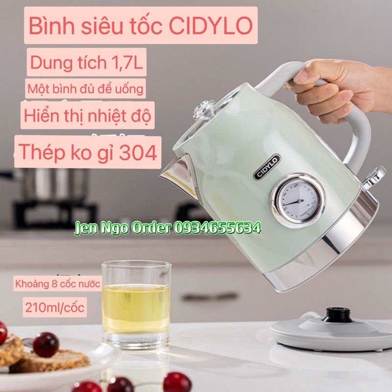 ẤM SIÊU TỐC CIDYLO 1,7L
