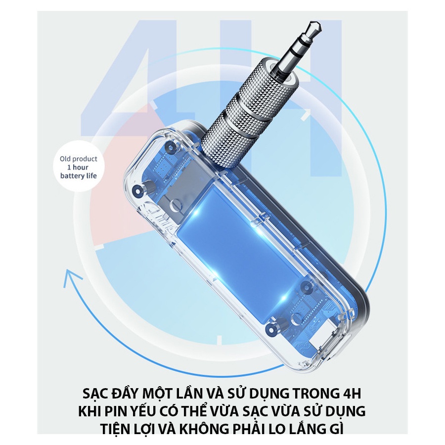 Bộ Thu Phát Bluetooth 5.0 C28 2 trong 1 có giắc cắm 3.5mm cáp sạc usb dành cho xe hơi -dc4987