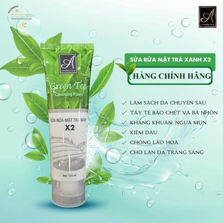 Sữa rửa mặt trà xanh A Cosmetics X2 sạch sâu mịn da ngừa mụn se khít lỗ chân lông mỹ phẩm ACOSMETICS Phương Anh 120ml