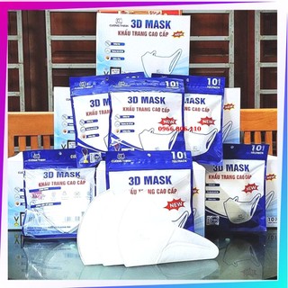 50 chiếc khẩu trang 3d mask màu trắng, túi 10 chiếc