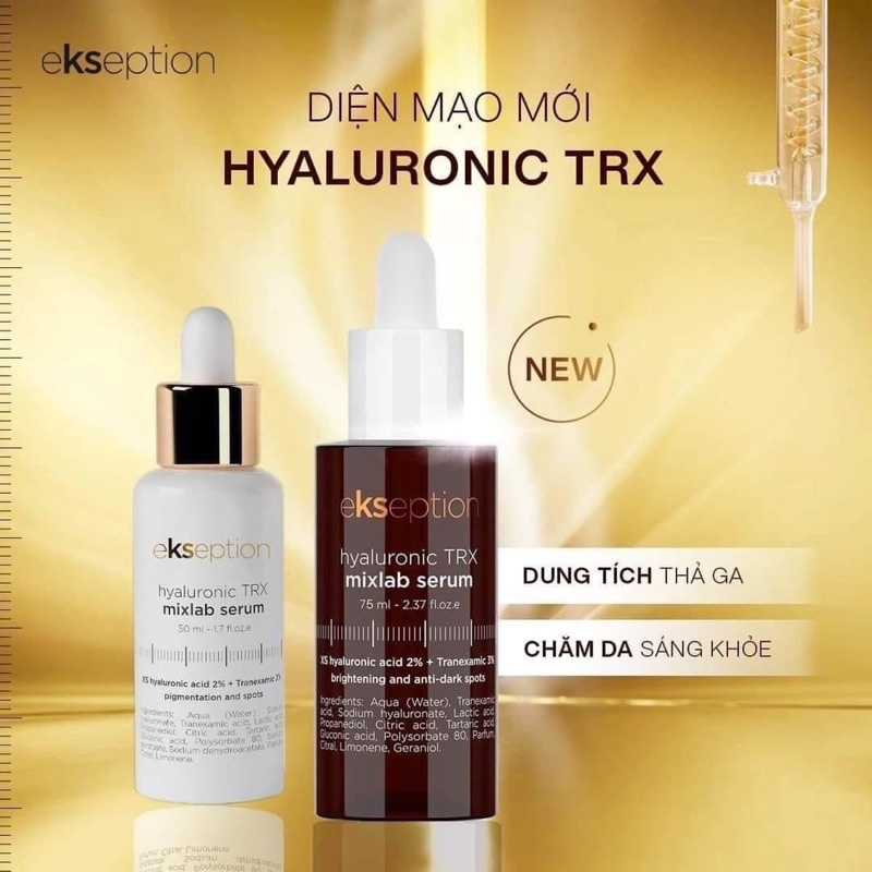 HÀNG NHẬP KHẨU - Ekseption Hyaluronic TRX Mixlab Serum HA + 3% Tranexamic Acid Eskeption mờ thâm nám, trắng sáng da 75ml