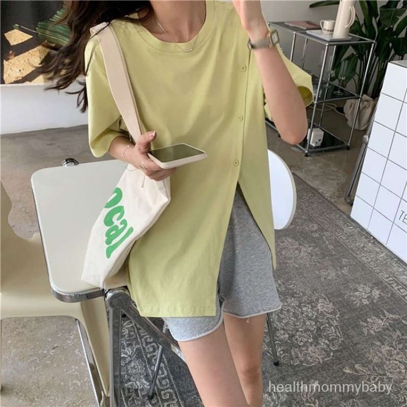 Áo Cho Con Bú Đi Chơi ChiaTÁo Sơ Mi  Thiết Kế  Không Thường Xuyên  Phong Cách Harajuku  Lỏng Lẻo Quần Áo Cho Con Bú Ngắn