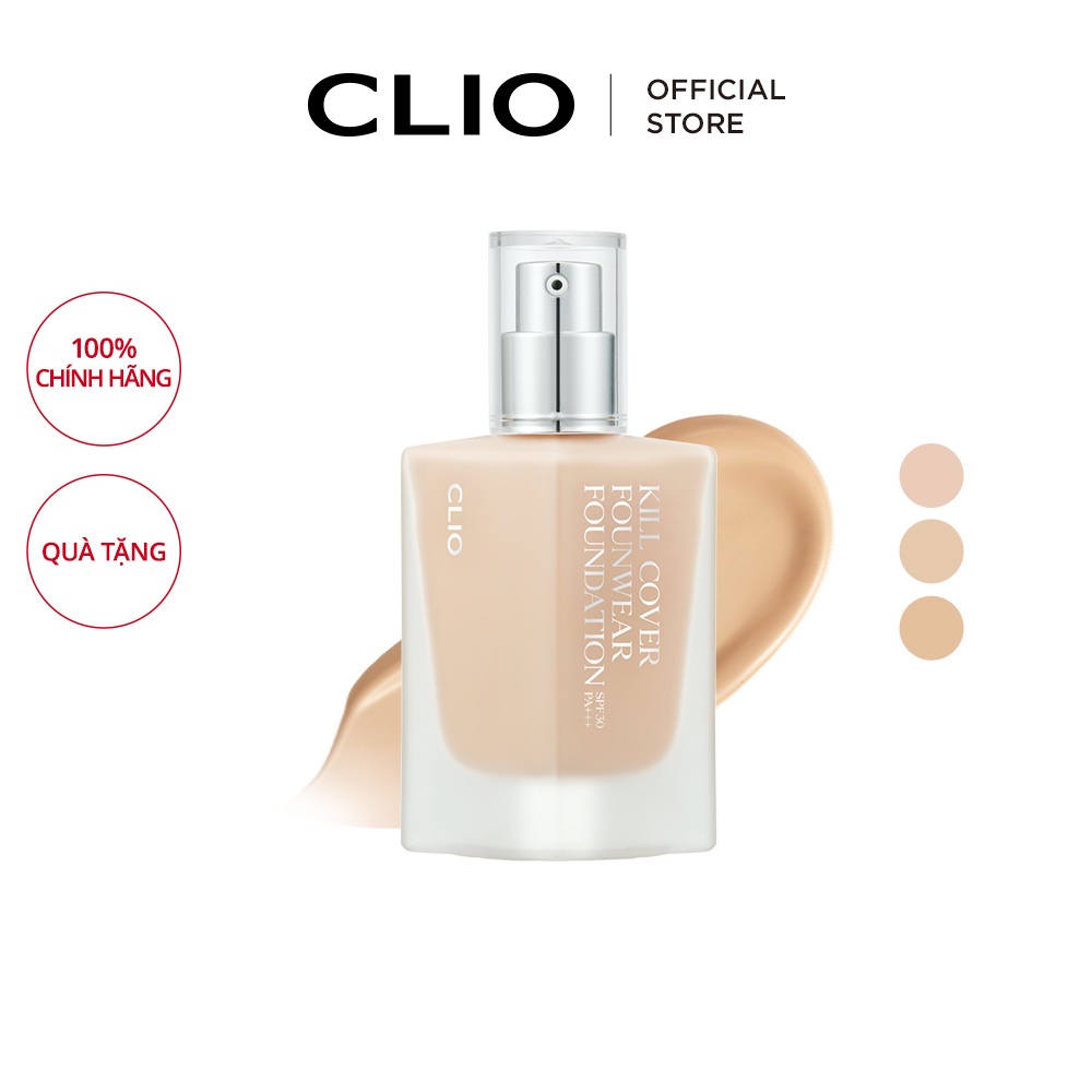 Kem nền CLIO dạng lỏng che phủ toàn diện 38g