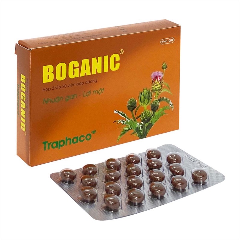 Boganic Traphaco hộp 40 viên bao đường