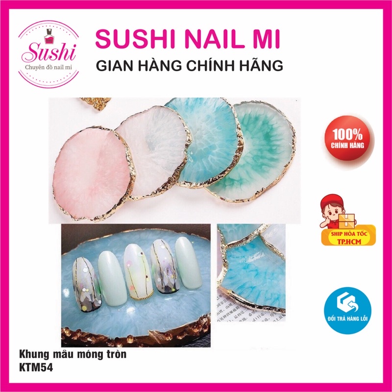 Khung trưng bày mẫu móng hình chiếc lá, vuông, tròn  - Khung trưng bày chụp mẫu nail - Sushi Nail Mi