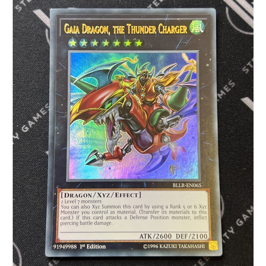 Bài Yugioh - Gaia Dragon The Thunder Charger (Ultra Rare) #Art Gaia The Dragon Champion
