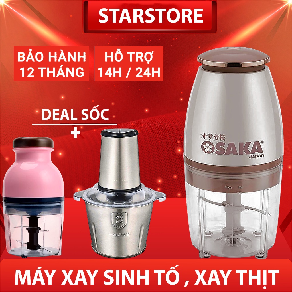 Máy xay sinh tố xay thịt cá xay đá chính hãng Osaka mẫu mới bảo hành 12 tháng