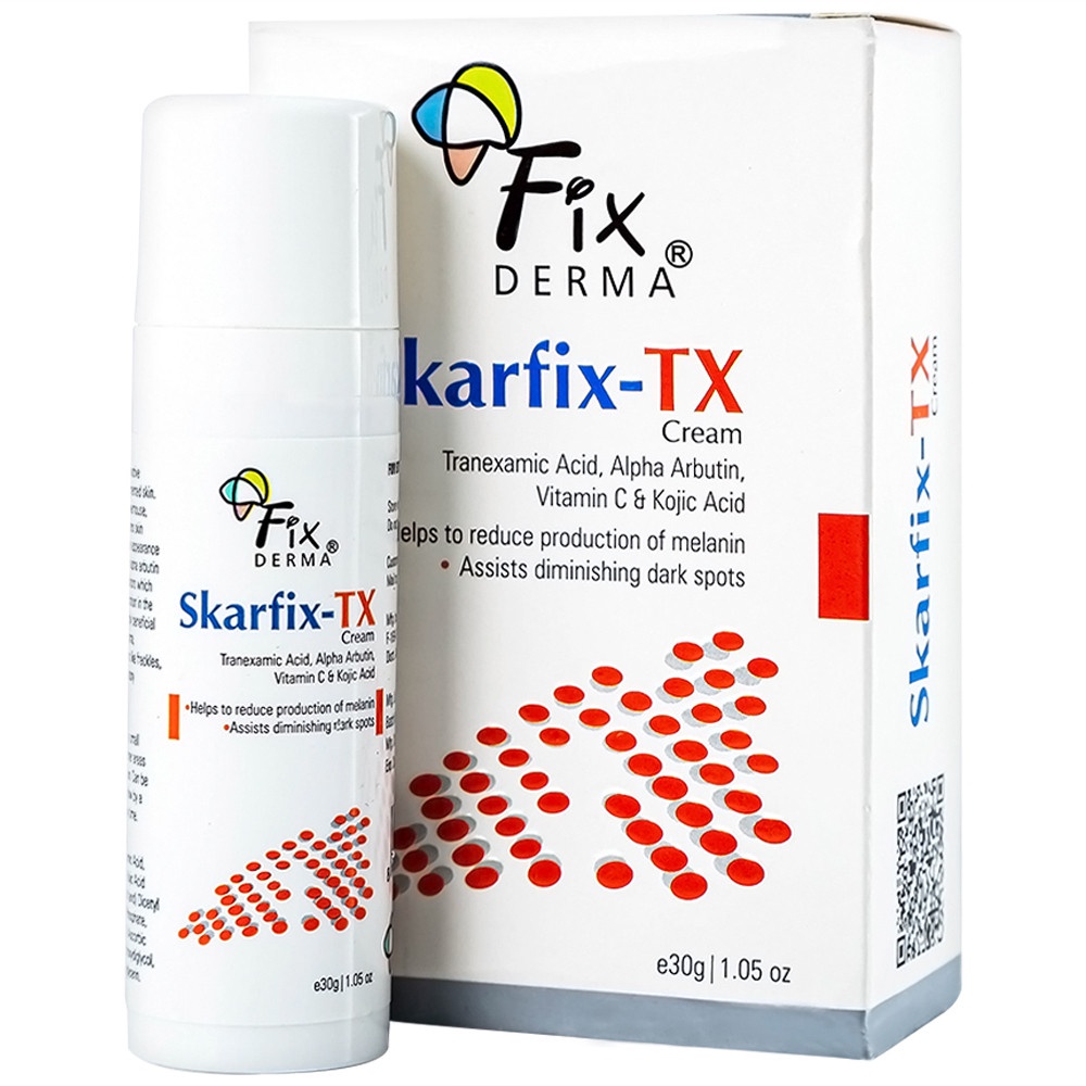 KEM FIXDERMA SKARFIX - TX TRẮNG DA, MỜ THÂM, GIẢM NÁM 15GRAM