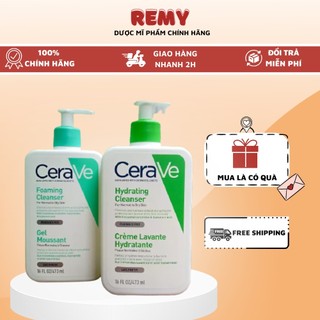 Sữa rửa mặt Cerave cho da khô, da dầu, Cerave foaming facial cleanser 236ml/473ml