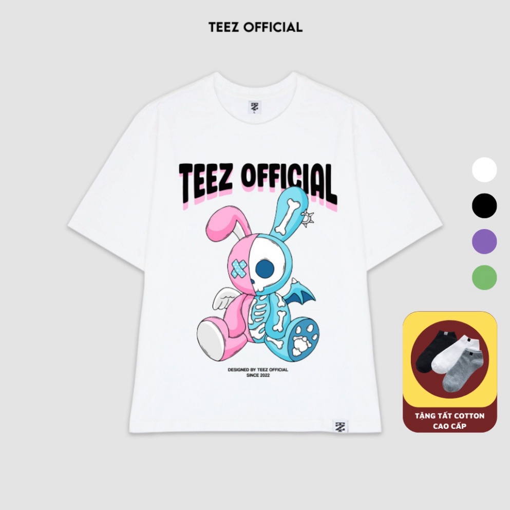 Áo Thun Unisex Nam Nữ TEEZ - TZ1018 Form Rộng Tay Lỡ Freesize - Hàng mới về