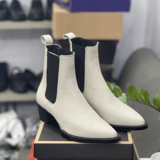 Giày chelsea boot da bò bạch - Đế phíp gỗ
