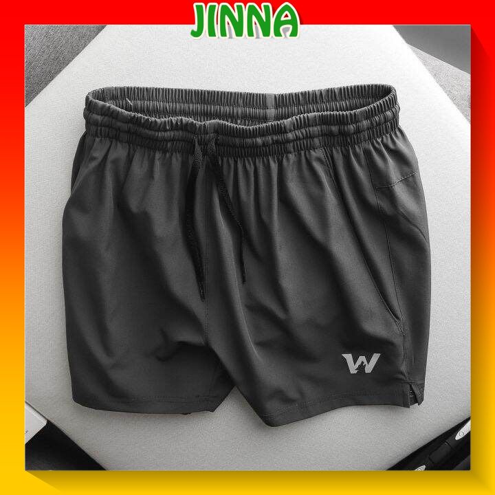 Quần Đùi Nam Thể Thao W mặc nhà quần short thể thao nam vải gió mềm mịn thoải mái - JINNA
