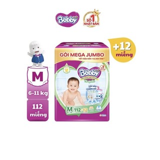 Bỉm quần Bobby Mega Jumbo  size M112+4/M112+8