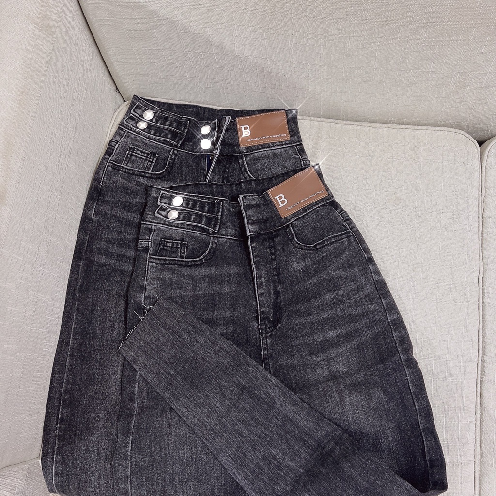 Quần jean nữ lưng cao phối kiểu phong cách trẻ trung, quần bò nữ co giãn skinny ôm dáng siêu đẹp A-T Fashion - MQ519