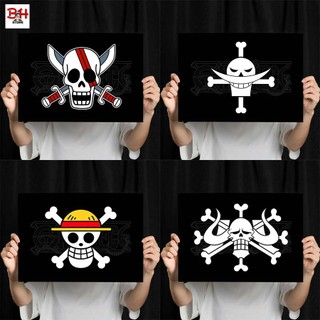 Poster Wanted Cờ hải tặc One Piece - Pirate Flag - Tranh Hoạt Hình One Piece Dùng Trang Trí
