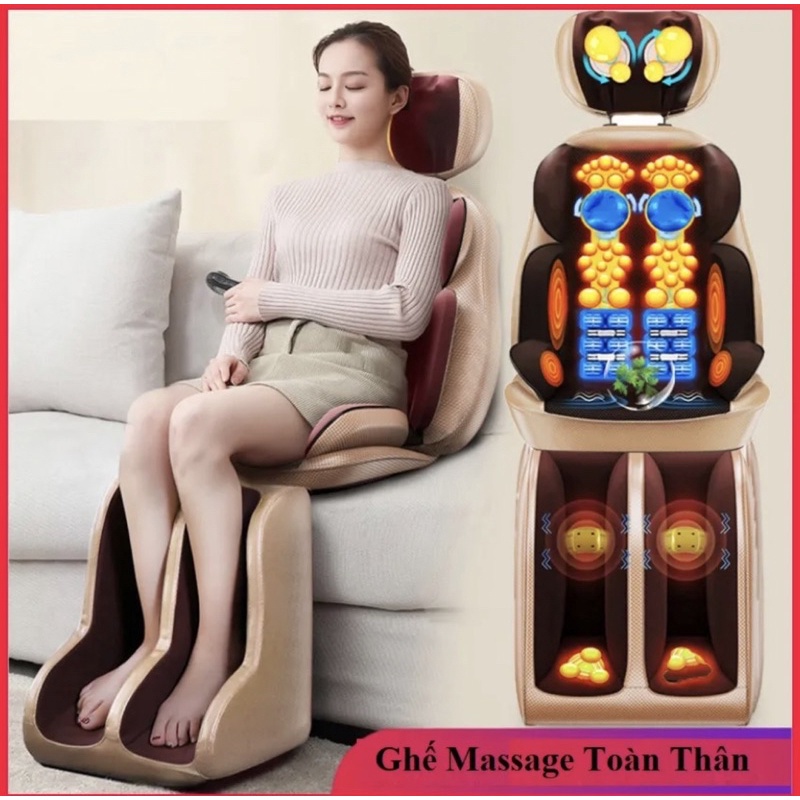 Thanh lý máy ghế masaage toàn thân cổ vai gáy rung đa năng dành cho người lớn tuổi