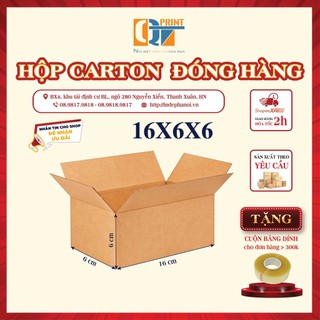 Hộp carton đóng hàng 16x6x6cm baobìqt