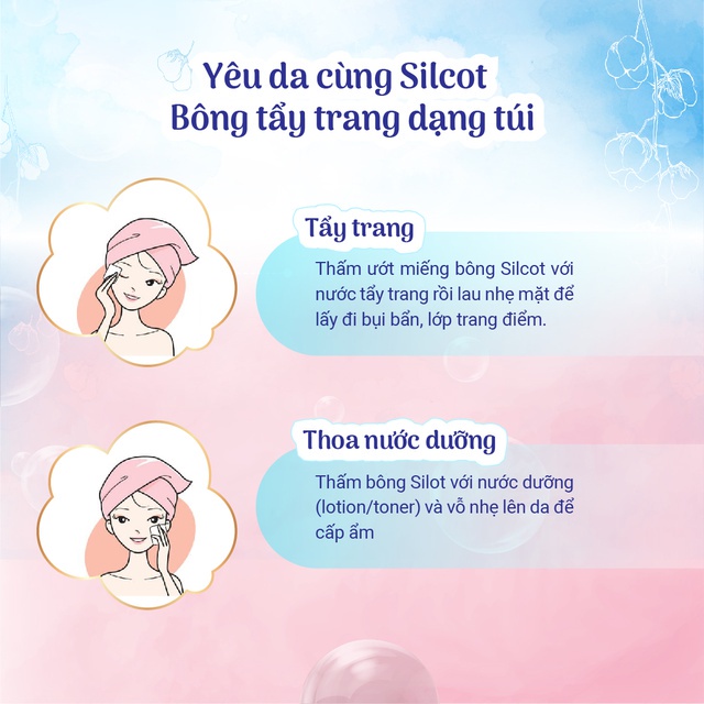 Hộp 66 Bông Tẩy Trang Silcot Dòng Cao Cấp Premium - Bông Trang Điểm Silcot