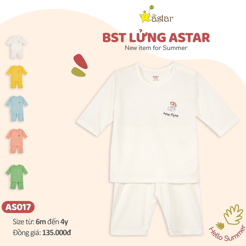 Bộ lửng sợi tre Astar Organic mùa hè cho bé