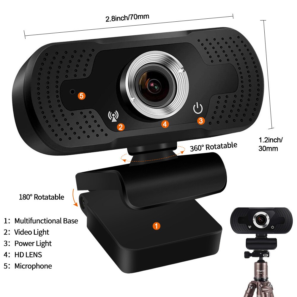 Webcam NetCAM USB 600B, Độ phân giải 1080P, Cổng USB cắm và chạy, Không cần dùng Driver