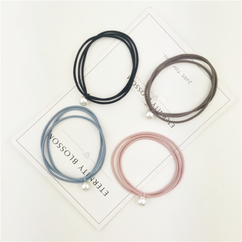Set 10 chun cột tóc hạt trai xinh xắn màu ngẫu nhiên - Gomi Store