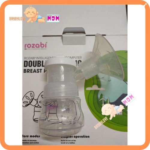 Bình sữa và cổ phễu máy hút sữa Rozabi Basic Plus