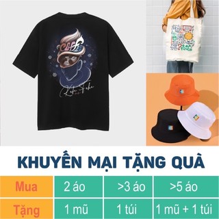 Áo thun tay ngắn KAFE unisex form basic rộng