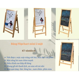 Bảng Flipchart 2 mặt mini 40x60 cm